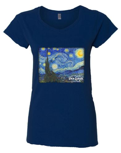 The Starry Night Ladies T-Shirt - Navy