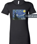 The Starry Night Ladies T-Shirt - Black