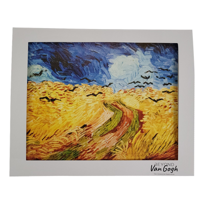 Wheatfield with Crows Matted Print 8x10