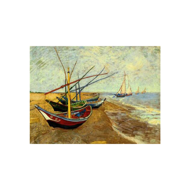 Fishing Boats on the Beach at Saintes-Maries Postcard