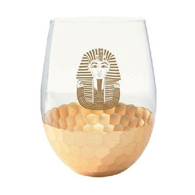 Tut Mask Stemless Wine Glass