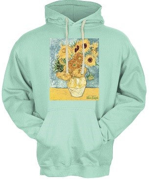 Sunflowers Pullover Hoodie - Mint