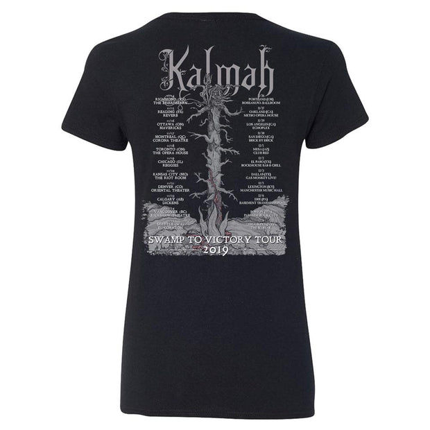 KALMAH Swamp To Victory Tour 2019 Ladies V-neck T-Shirt