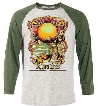 KING'S X Out Of The Planet Oatmeal/Moss Raglan