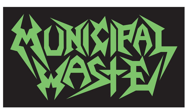 MUNICIPAL WASTE Green Logo Sticker