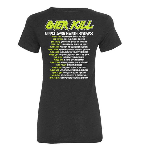 OVERKILL Wings Over N. America 2020 Tour Ladies T-Shirt