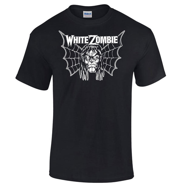 WHITE ZOMBIE Bat Face Logo T-Shirt
